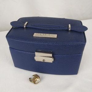 Beautiful Blue Travel Jewelry Case